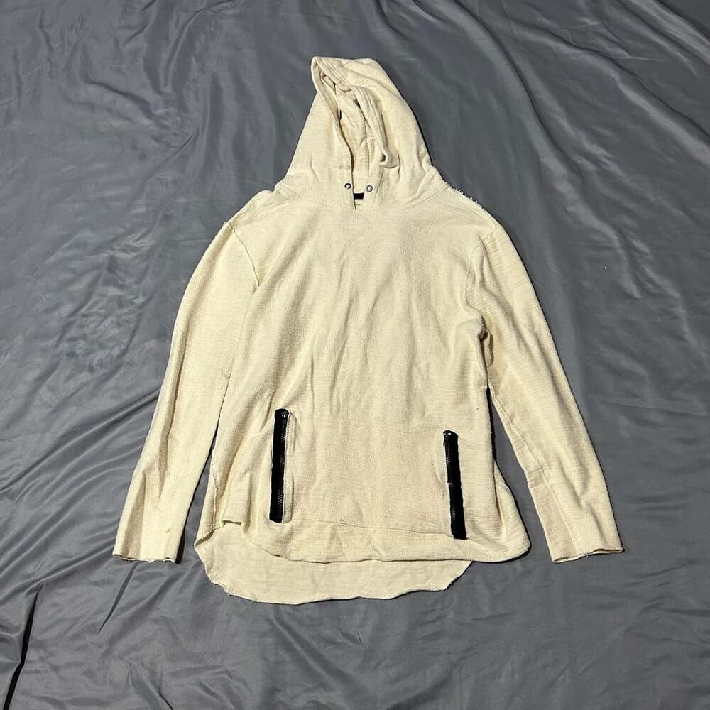 Nova Industries Hoodie Size Large Beige Textured Pullover